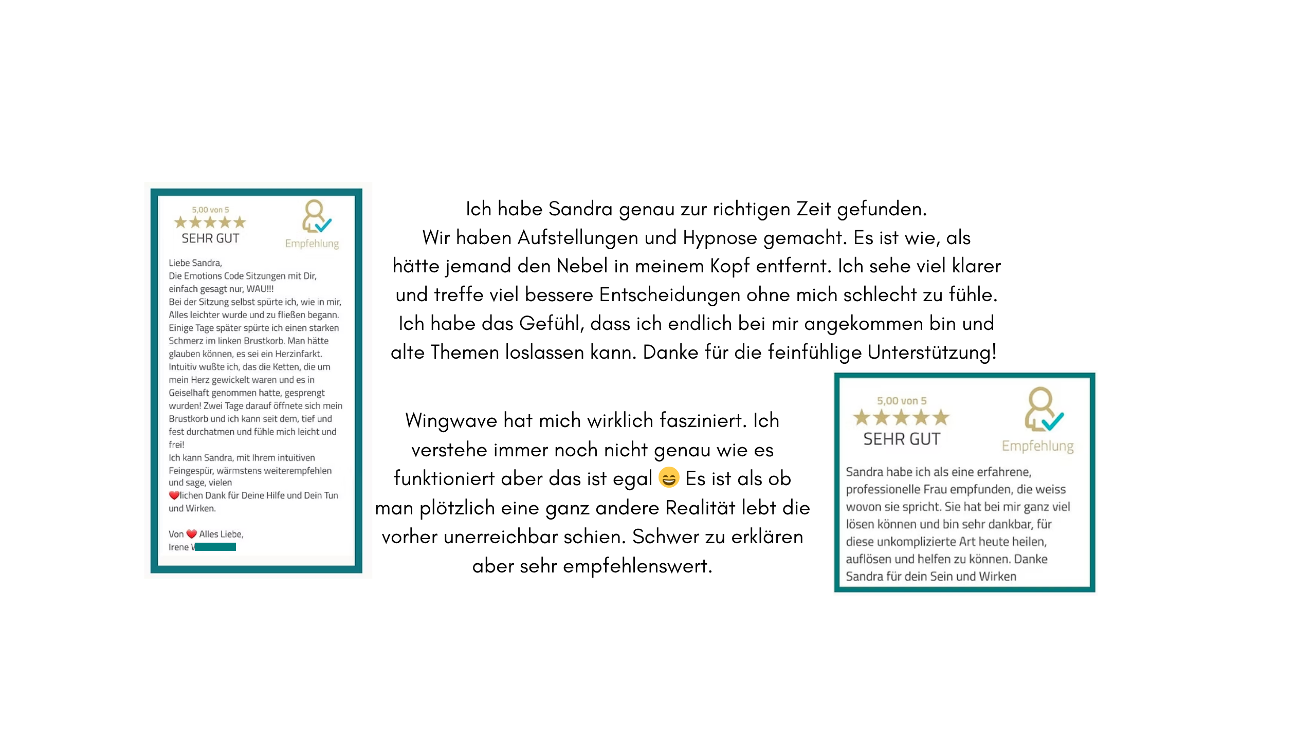 Coaching Bewertungen für Sandra Spindler