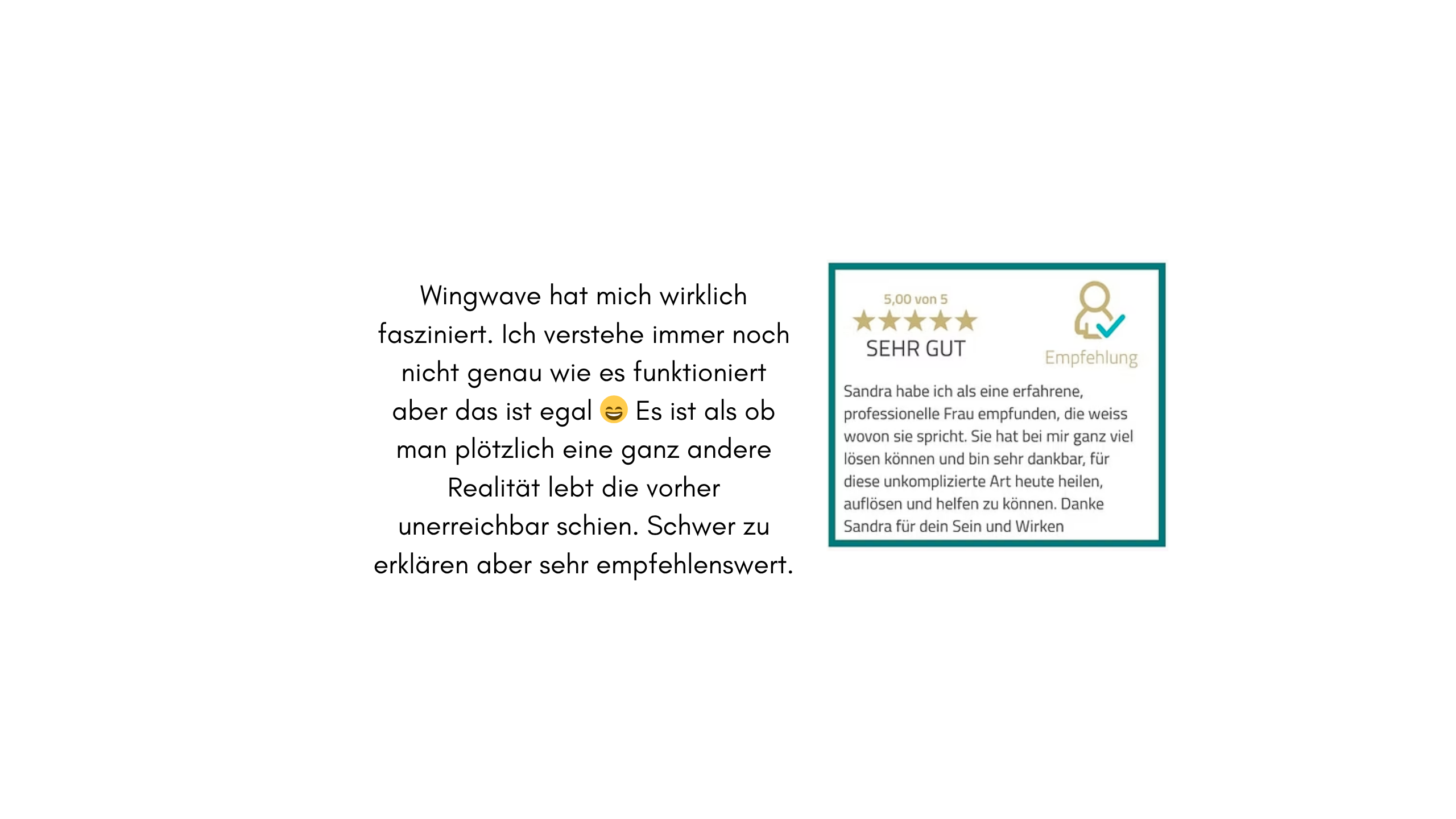 Coaching Bewertung Sandra Spindler Wingwave