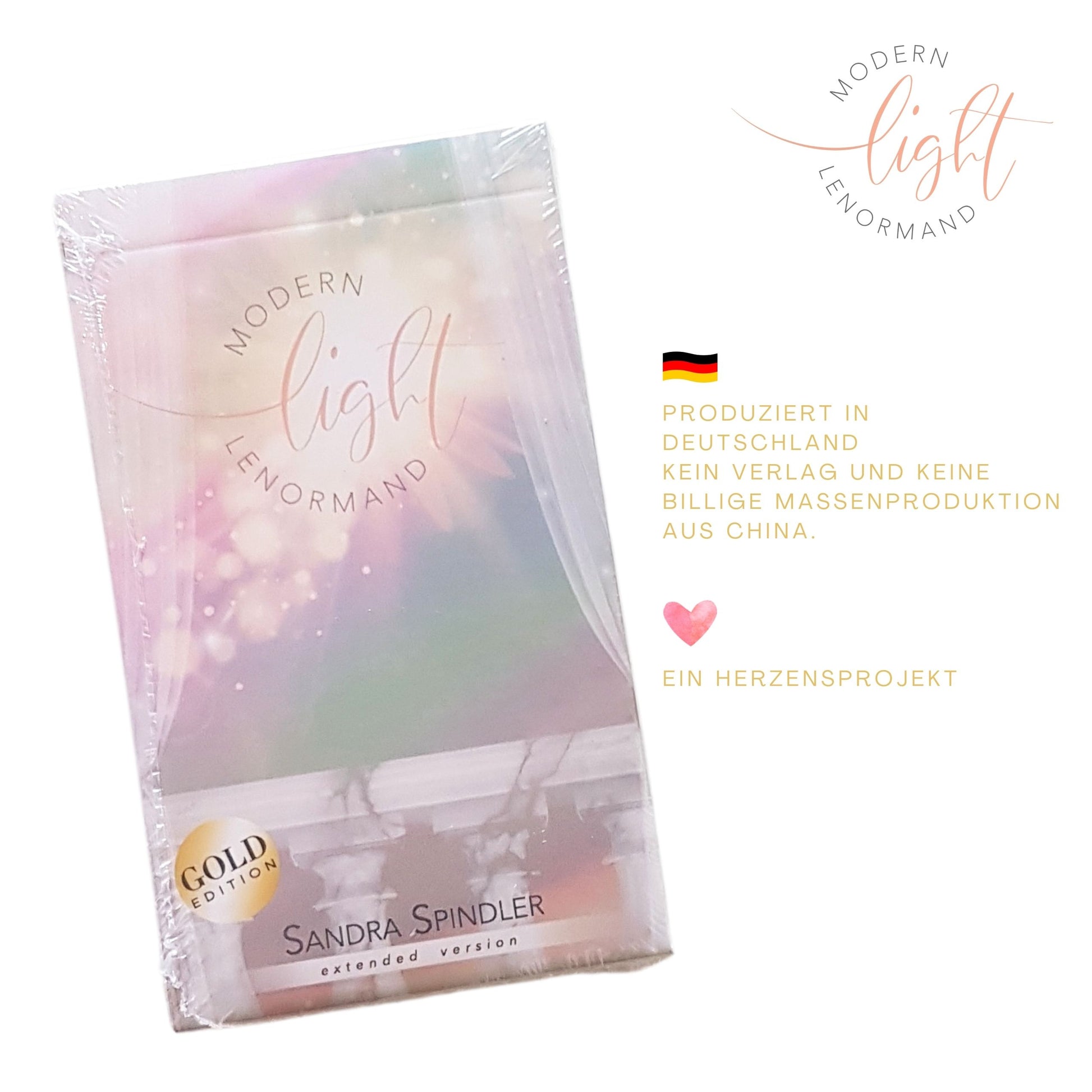 Verpackung von Modern Light Lenormand. Hergestellt in Deutschland