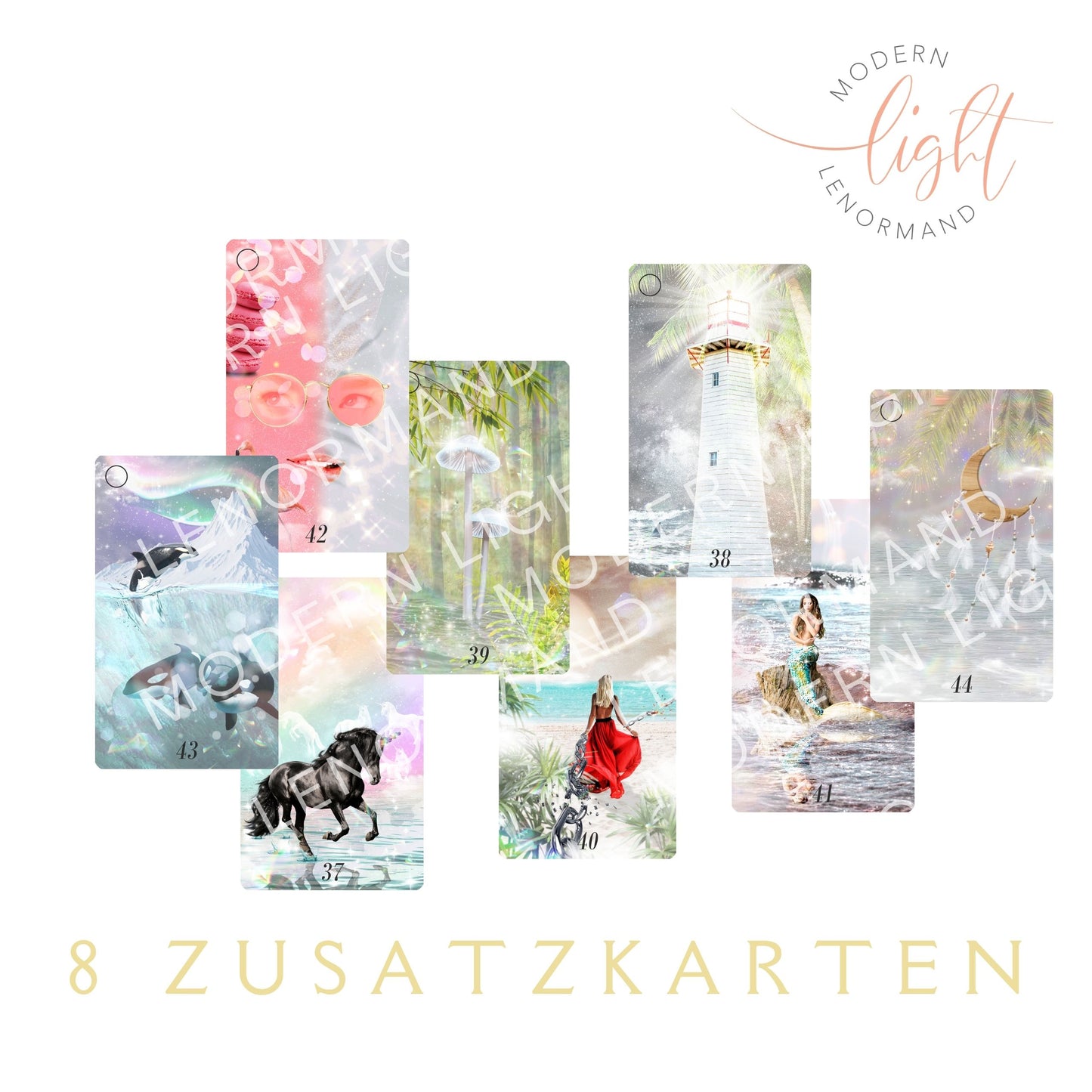 8 Zusatzkarten im Modern Light Lenormand